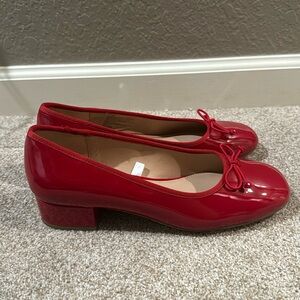 (SOLD) Red Mary Jane Heels/ Ballet pumps
